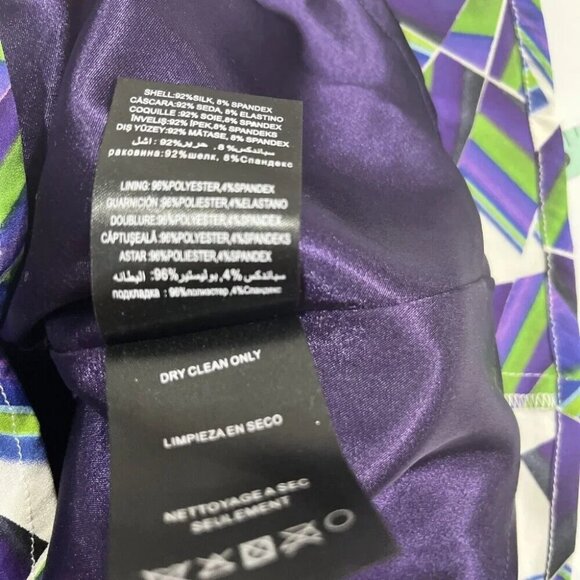 Bebe Silk Halter Top Sz M Y2K Multicolor Bandana Tie Waist Pleated Corset Glam - Picture 7 of 9